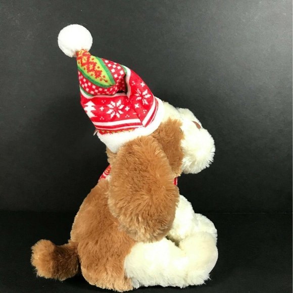 Interactive Chrismas dog stuffed animal motion sound lights plays revised shout - Picture 5 of 7